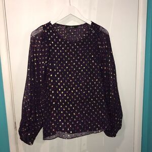 Alice & Trixie silk purple and hot pink top